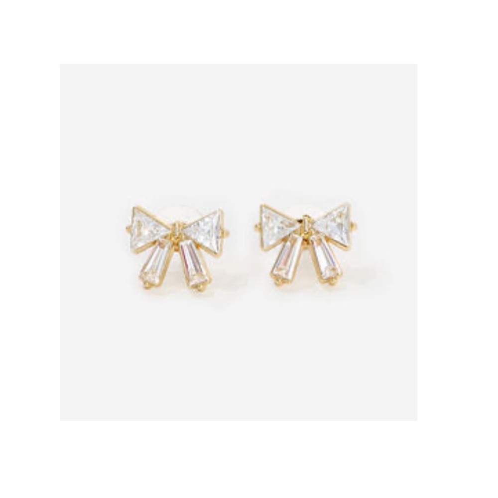 Marley Lilly diamond bow earrings
